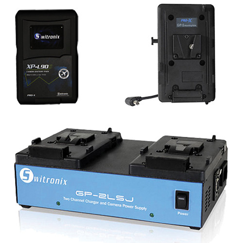Core SWX XP-L90S V-Mount Battery, Two-Position Charger, Plate for Blackmagic