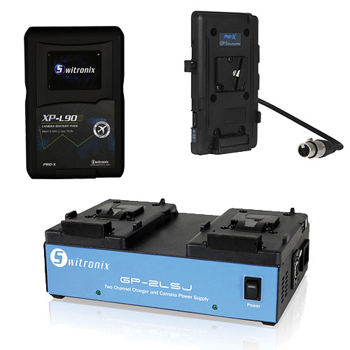 Core SWX XP-L90S V-Mount Battery, Two-Position Charger, and Plate for Sony F3 Kit