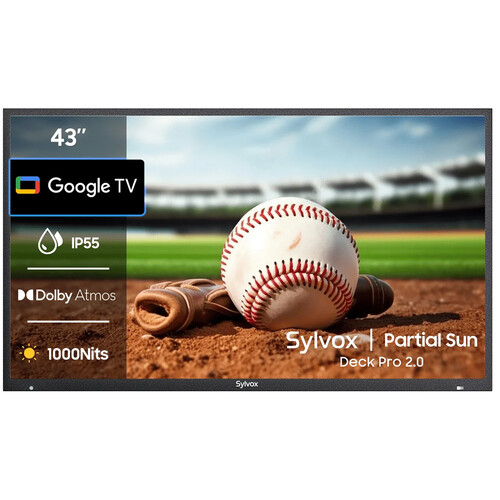 SYLVOX Deck Pro 2.0 Outdoor Partial Sun 55" 4K HDR Smart LED TV
