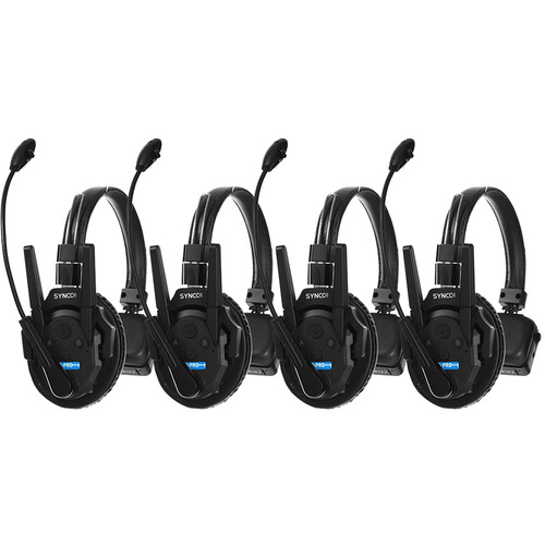 Synco Xtalk XPro4 Wireless Intercom System with 4 Single-Ear Headsets (2.4 GHz)