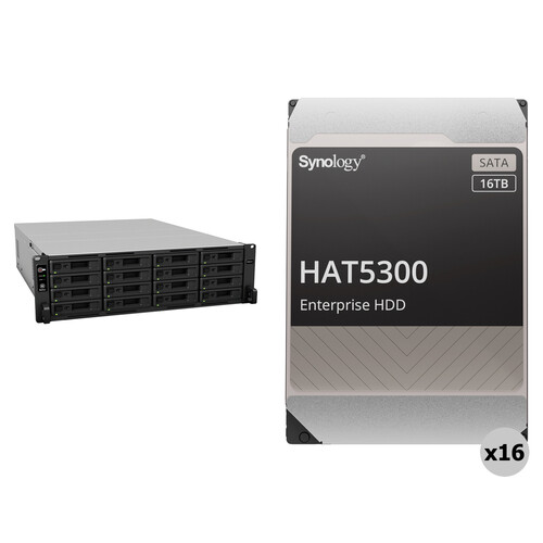 Synology 256TB RackStation RS4021xs+ 16-Bay NAS Enclosure Kit (16 x 16TB)