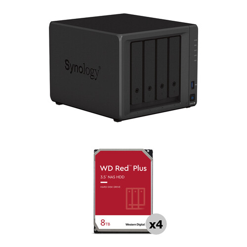 Synology 32TB DS923+ 4-Bay NAS Enclosure Kit with WD NAS Drives (4 x 8TB)
