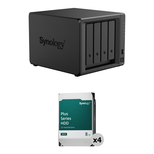 Synology 32TB DS925+ 4-Bay NAS Enclosure Kit (4 x 8TB 7200 rpm)