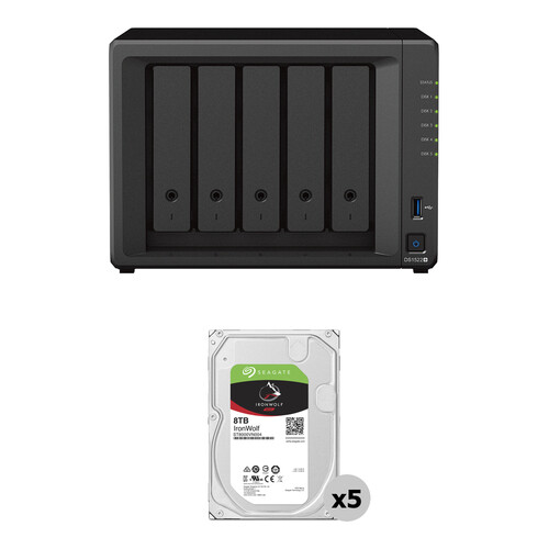 Synology 40TB DiskStation DS1522+ 5-Bay NAS Enclosure Kit with
