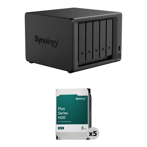 Synology 40TB DiskStation DS1525+ 5-Bay NAS Enclosure Kit (5 x 8TB)