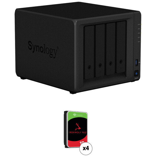 Synology 40TB DiskStation DS418 NAS Enclosure Kit with Seagate IronWolf Pro NAS Drives (4 x 10TB)