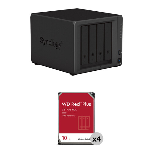 Synology 40TB DS923+ 4-Bay NAS Enclosure Kit with WD NAS Drives (4 x 10TB)