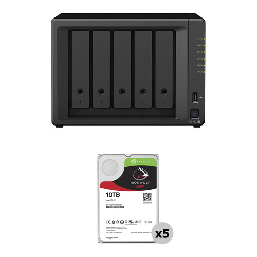 Synology 50TB DiskStation DS1522+ 5-Bay NAS Enclosure Kit with