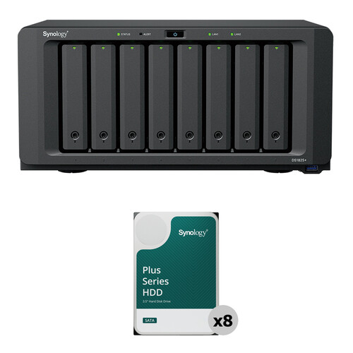 Synology 96TB DiskStation DS1825+ 8-Bay NAS Enclosure Kit (8 x 12TB)