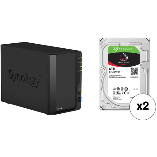 Synology DiskStation 12TB DS218+ 2-Bay NAS Enclosure Kit with