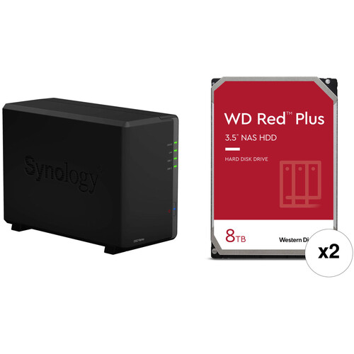 Synology DiskStation 16TB DS218play 2-Bay NAS Enclosure Kit with