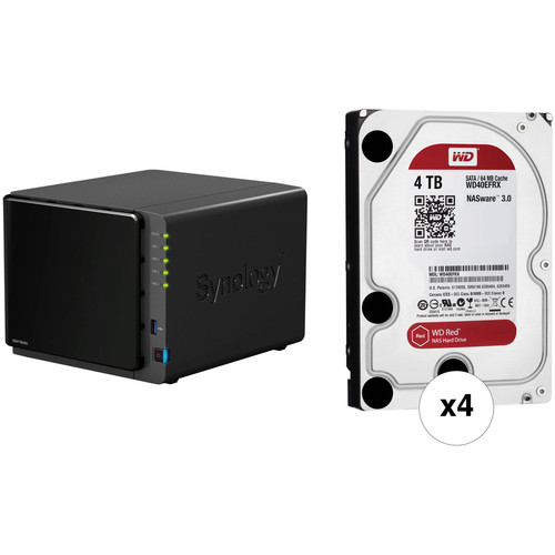 Synology DiskStation 16TB DS416play 4-Bay NAS Server Kit (4 x 4TB)