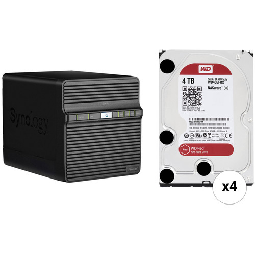 Synology DiskStation 16TB DS418j NAS Enclosure Kit with WD NAS Drives (4 x 4TB)
