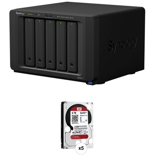 Synology DiskStation 30TB DS1517+ 5-Bay NAS Enclosure Kit with WD NAS Drives (5 x 6TB)