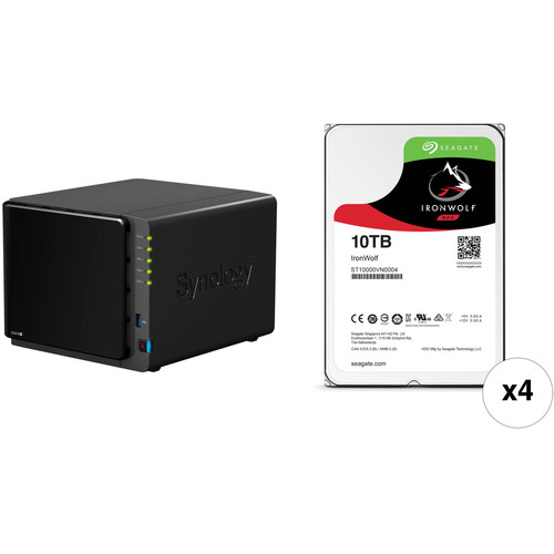 Synology DiskStation 40TB DS916+ 4-Bay NAS Server Kit (4 x 10TB)