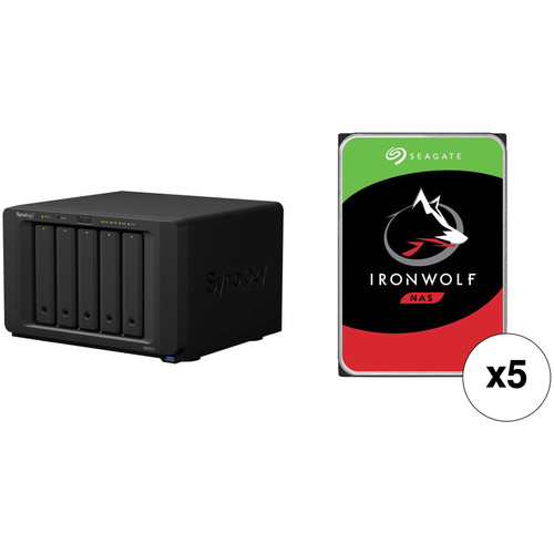 Synology DiskStation 50TB DS1517+ 5-Bay NAS Enclosure Kit with Seagate NAS Drives (5 x 10TB)