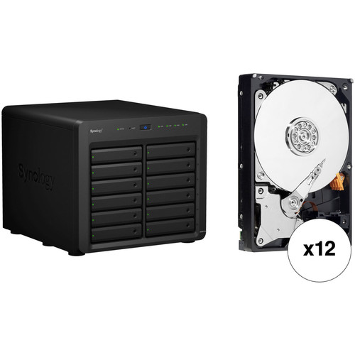 Synology DiskStation DS3617xs 48TB 12-Bay NAS Enclosure Kit with WD NAS Drives (12 x 4TB)