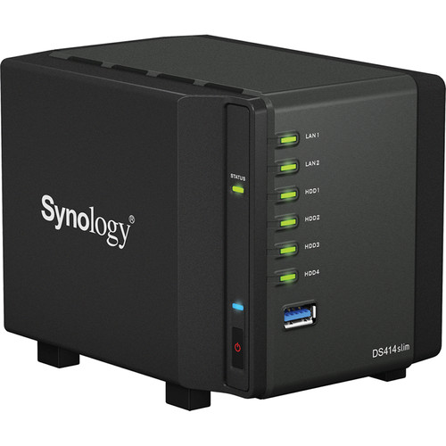 Synology DS414j NAS 4ベイ HDDなし Synology DS414slim Diskless 4-Bay NAS Server DS414SLIM B&H Photo