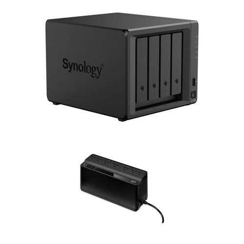 Synology DS925+ 4-Bay NAS Enclosure Kit with BE600M1 Back-UPS Battery Backup
