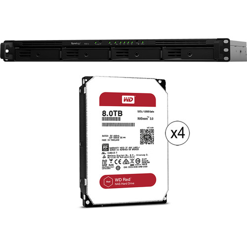 Synology RackStation 32TB RS816 4-Bay NAS Server Kit (4 x 8TB)