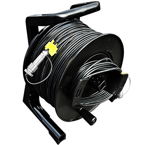 Tactical Fiber Systems DuraTAC Armored Cable & Reel with Magnum Connectors (4-Fibers, Single Mode, 1750 ft)