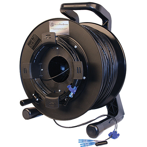 Tactical Fiber Systems DuraTAC Armored SM Tactical Fiber Cable & Reel with 4 LC Connectors (2000')
