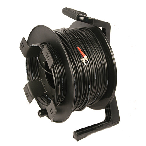 Tactical Fiber Systems DuraTAC Armored SM Tactical Fiber Cable & Reel with 2 ST Connectors (500')