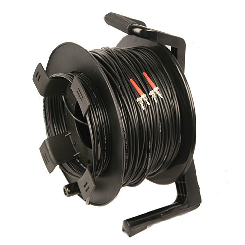 Tactical Fiber Systems DuraTAC Armored SM Tactical Fiber Cable & Reel with 4 ST Connectors (2000')