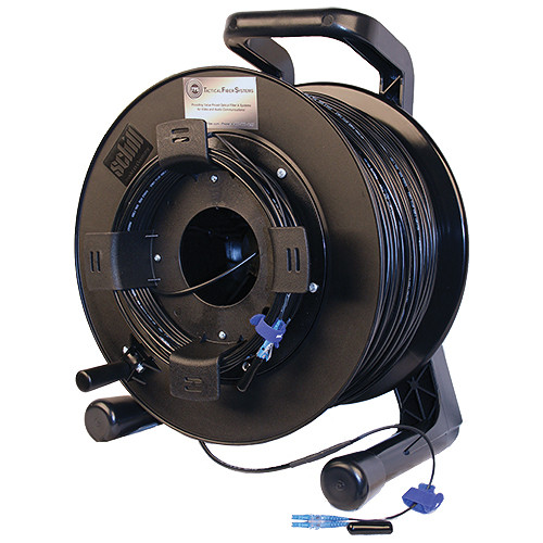 Tactical Fiber Systems DuraTAC Armored SM Tactical Fiber Cable & Reel with 2 LC Connectors (2000')