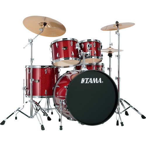 TAMA IP52KCCPM Imperialstar 5-Piece Drum Set with Cymbals (22" Bass Drum, Candy Apple Mist)