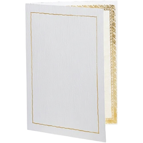 Tap Atlas Certificate Folder (8.5 x 11", White, 25-Pack)