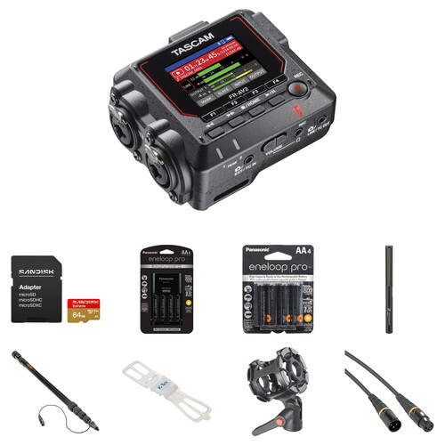 TASCAM FR-AV2 Compact 32-Bit-Float Field Recorder Booming Kit