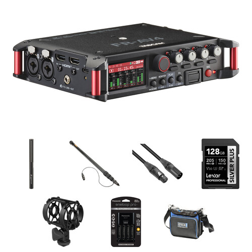 TASCAM FR-AV4 32-Bit-Float Field Recorder Booming Kit