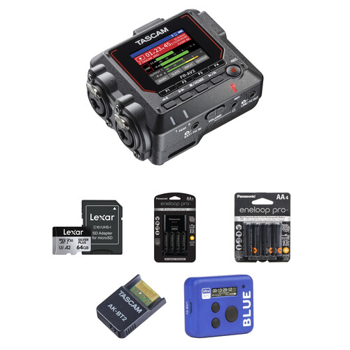 TASCAM FR-AV2 Compact 32-Bit-Float Field Recorder Timecode Kit