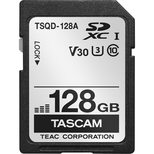 TASCAM 128GB UHS-I SDXC Memory Card TSQD-128A B&H Photo Video