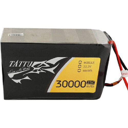 Tattu G-Tech 30000mAh 6S 22.2V 25C LiPo Battery Pack with AS150+XT150 Plug