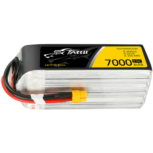 Tattu G-Tech 6S 7000mAh 25C 22.2V LiPo Battery Pack with XT60 Plug