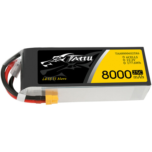 Tattu G-Tech 6S LiPo Battery with XT60 Plug (8000mAh, 22.2V)