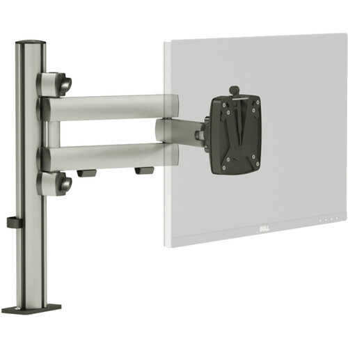 TBC Heavy Duty Pole Folding Arm Monitor Arm with Trac Mount (Silver)