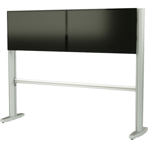 TBC Tracwall for 2Widex 1Tier Display/2-AM95 Articulating/Tilt Mounts/Vertical Wire Channel,Horiz Wire T
