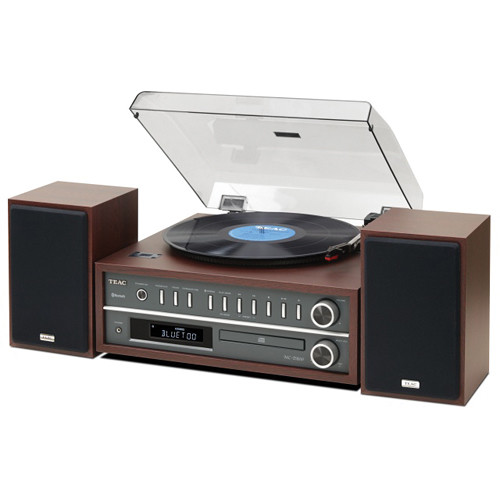 Teac MC-D800 Stereo USB Sound System with Turntable/CD/Radio/Bluetooth (Cherry)