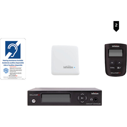 Williams Sound Infinium System Bundle with Two Receivers, Headphones, and Charger