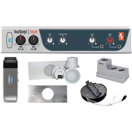 TeachLogic Forum Wireless System with Hands-Free Mic, Charger & Ceiling Speakers