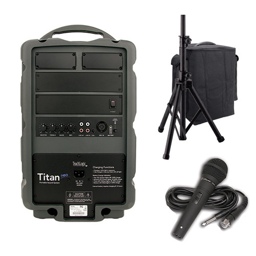 TeachLogic PA-805 Titan-Neo AC / Battery-Powered Portable Sound System with UM-66 Handheld Microphone