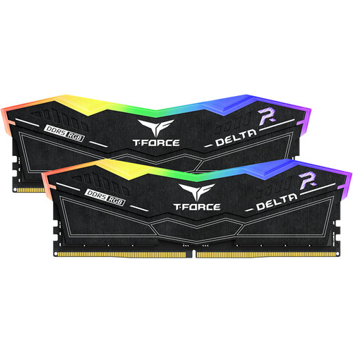 TEAMGROUP 32GB T-FORCE DELTA RGB DDR5 8000 MHz UDIMM Memory Kit (2 x 16GB, Black)