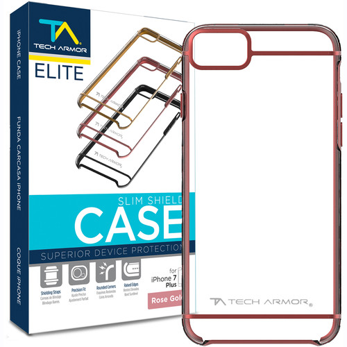 Tech Armor ELITE SlimShield Case for iPhone 7 Plus (Rose Gold/Clear)