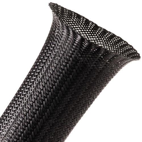 Techflex Clean Cut Sleeving (1.5" Diameter, 25' Length, Black)