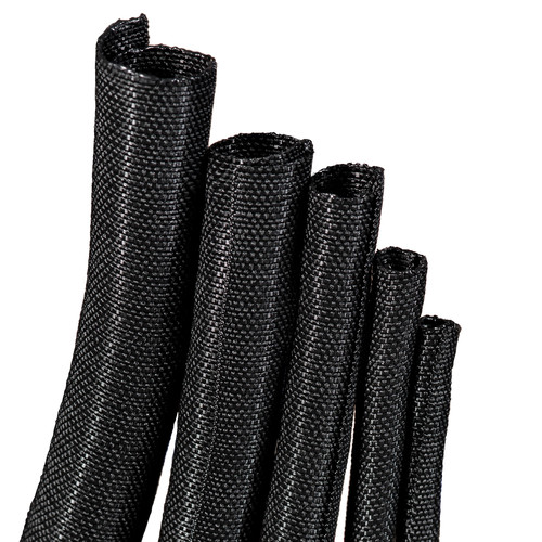 Techflex F6 Woven Cable Wrap (0.75" Diameter, 10' Length, Black)