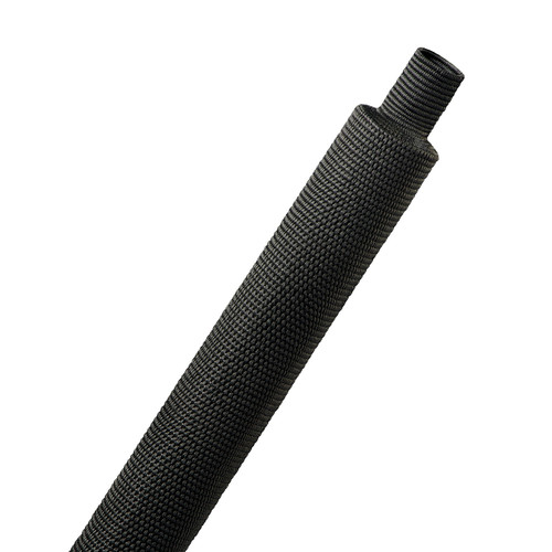 Techflex 2:1 Fabric Heatshrink Tubing (0.5" Diameter, 48" Length, Black)