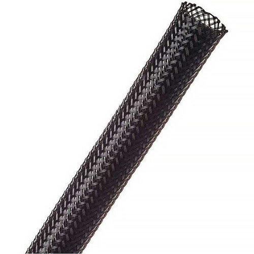 Techflex Flexo PET Cable Sleeving Wrap (0.75" Diameter, 250' Length, Black)